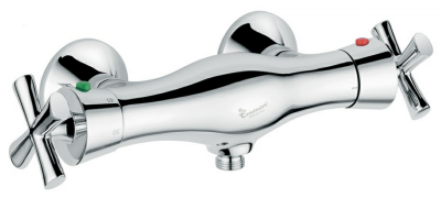 Emmevi Spirit New, 31300-2/CR, двухвентильный термостатический смеситель для душа, без набора для душа, цвет хром  