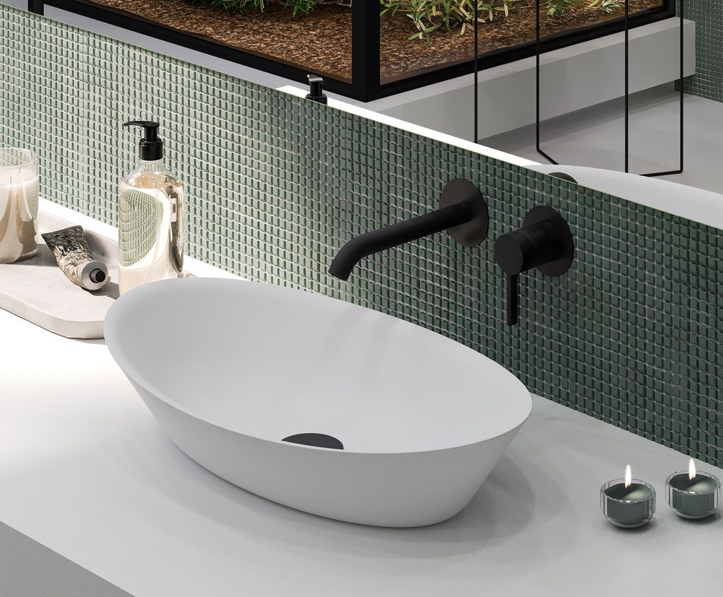 Купить aqg urban flow two, встраиваемый в стену однорычажный смеситель для раковины, цвет черный матовый оптом Купить aqg urban flow two, встраиваемый в стену однорычажный смеситель для раковины, цвет черный матовый оптом