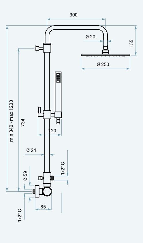 Купить emmevi filobrass, душевая телескопическая колонна 84-120 см: со смесителем и антикальковым верхним душем ø25 см, цвет брашированное золото оптом