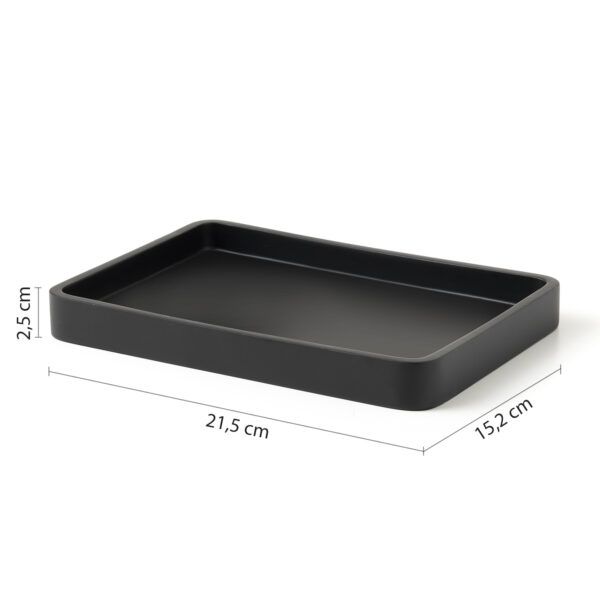 Купить gedy brenda, настольный лоток, цвет черный матовый оптом