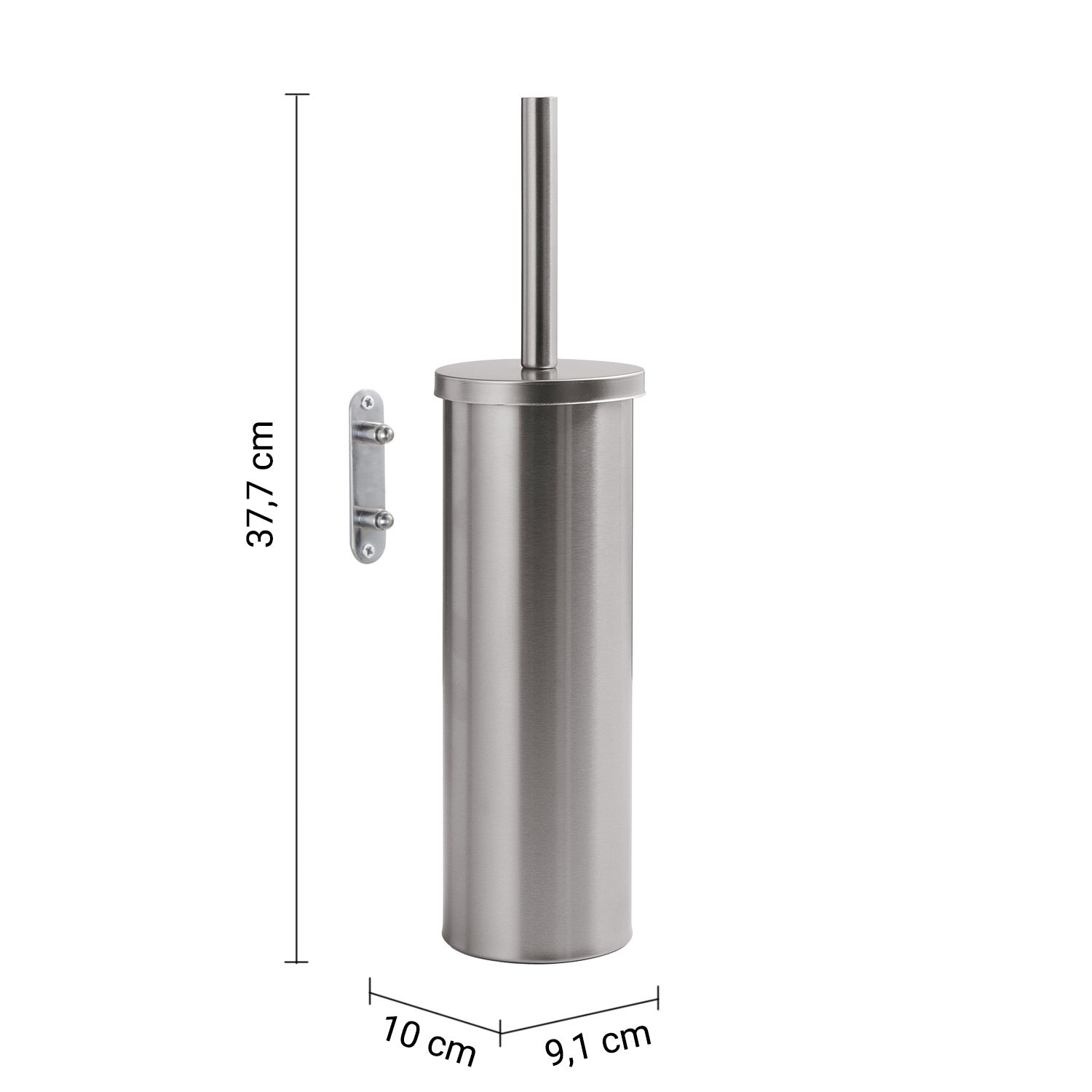 Купить gedy flip, настенный металлический ёрш, цвет зачищенный хром оптом