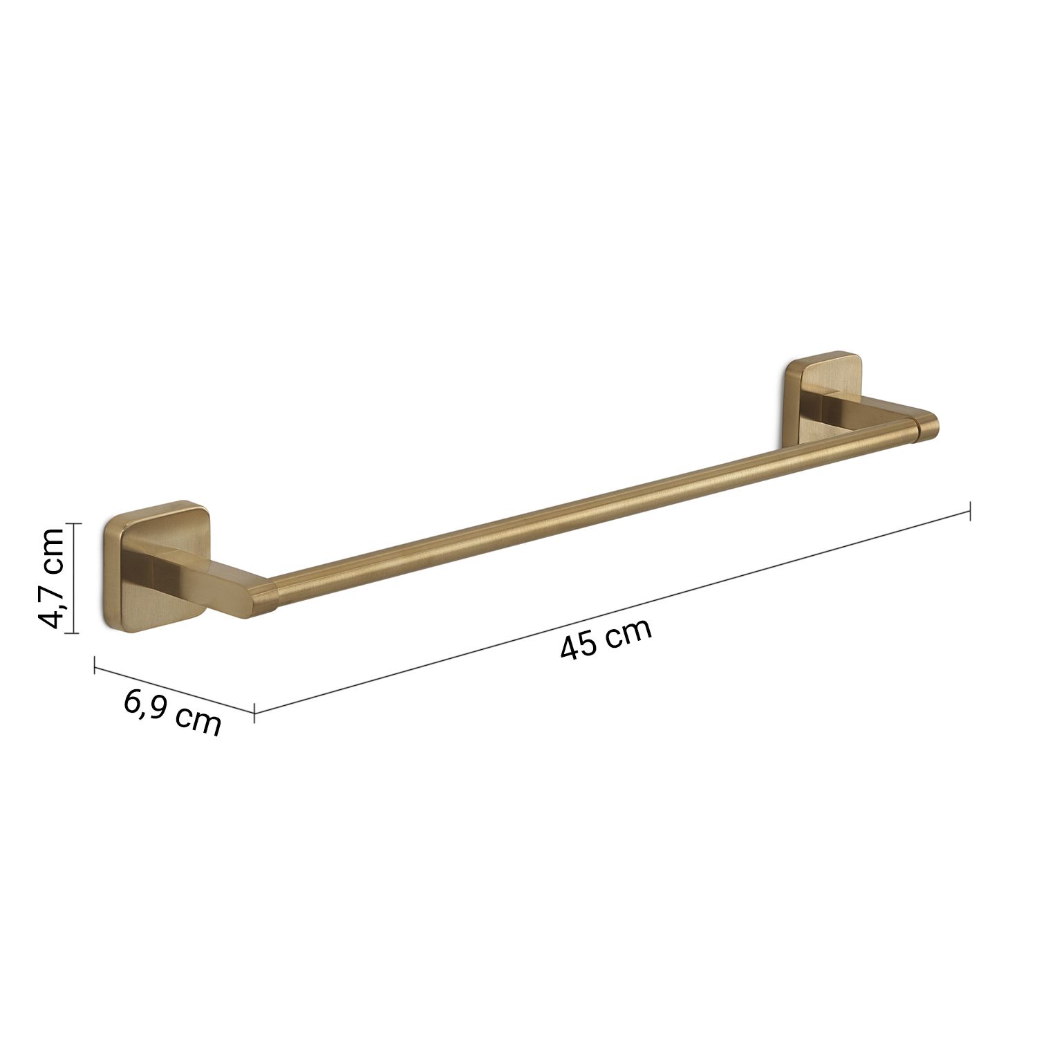 Купить gedy tonga, полотенцедержатель, длина 45 см, цвет матовое золото оптом