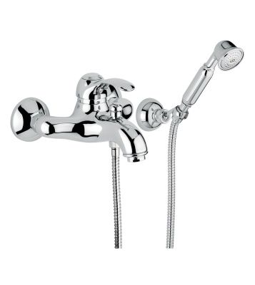 Купить смесители Emmevi Harmony, однорычажный смеситель для ванны (излив 22,5 см), с набором для душа 110TC, цвет хром оптом