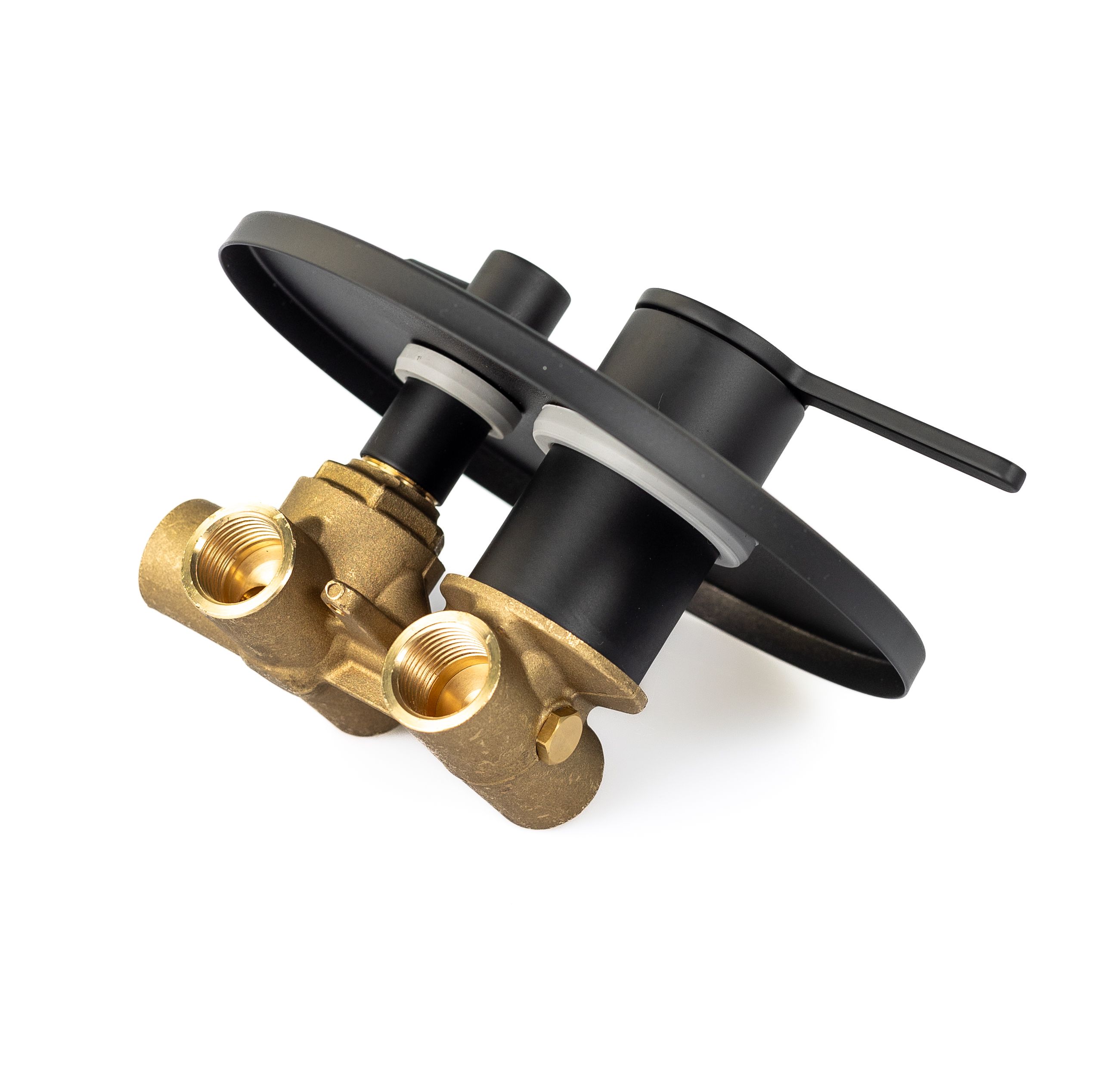 Купить смесители Emmevi Filobrass, однорычажный встраиваемый смеситель для душа с рычажным дивертером, на 3 выхода, цвет черный матовый оптом Купить смесители Emmevi Filobrass, однорычажный встраиваемый смеситель для душа с рычажным дивертером, на 3 выхода, цвет черный матовый оптом