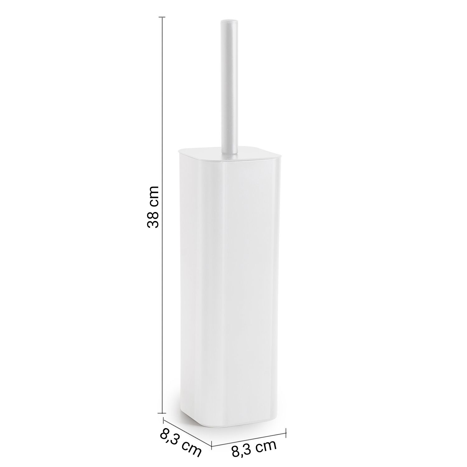 Купить gedy tonga, квадратный напольный металлический ёрш, цвет белый матовый оптом