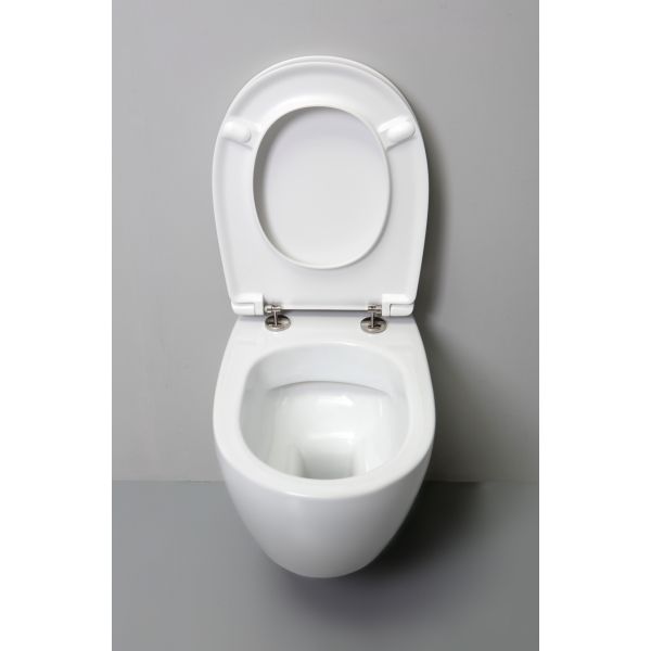 Купить white ceramic basic, комплект подвесного безободкового унитаза с быстросъемным ультратонким сиденьем микролифт, цвет белый матовый оптом Купить white ceramic basic, комплект подвесного безободкового унитаза с быстросъемным ультратонким сиденьем микролифт, цвет белый матовый оптом