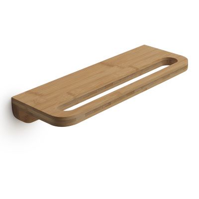 Купить gedy himalaya, полка с полотенцедержателем длиной 40 см, цвет натуральный оптом