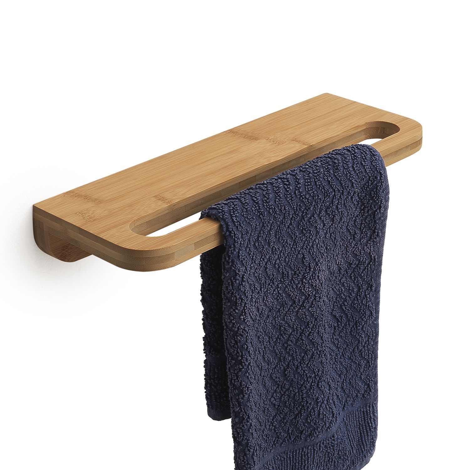 Купить gedy himalaya, полка с полотенцедержателем длиной 40 см, цвет натуральный оптом