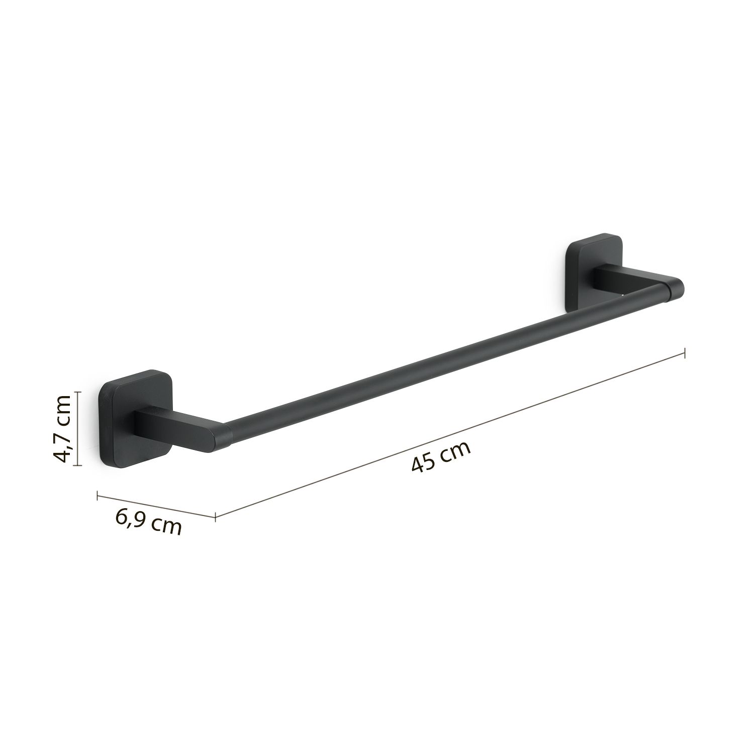 Купить gedy tonga, полотенцедержатель, длина 45 см, цвет черный матовый оптом
