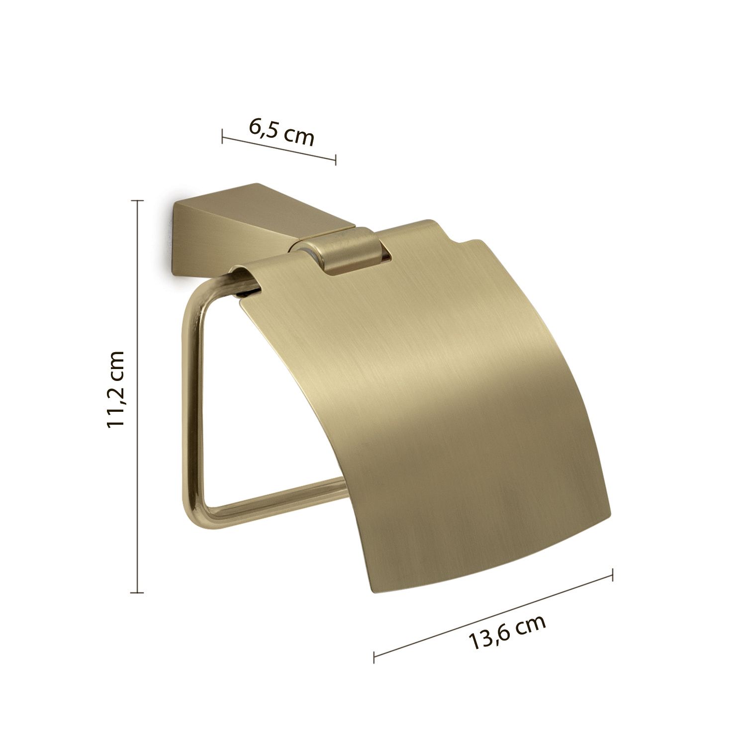 Купить gedy tonale, бумагодержатель с крышкой, цвет матовое золото оптом