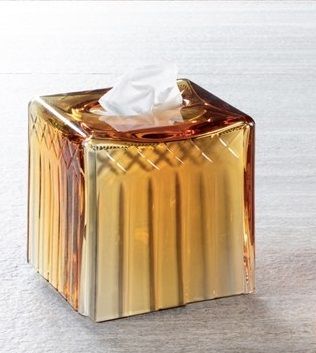 Купить stil haus queen ambra, настольная емкость для бумажных салфеток из хрусталя, цвет янтарь оптом