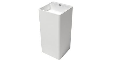 Купить zenon ember, напольная раковина квадратной формы с отверстием под смеситель, 40х40хh85 см, цвет белый матовый оптом Купить zenon ember, напольная раковина квадратной формы с отверстием под смеситель, 40х40хh85 см, цвет белый матовый оптом