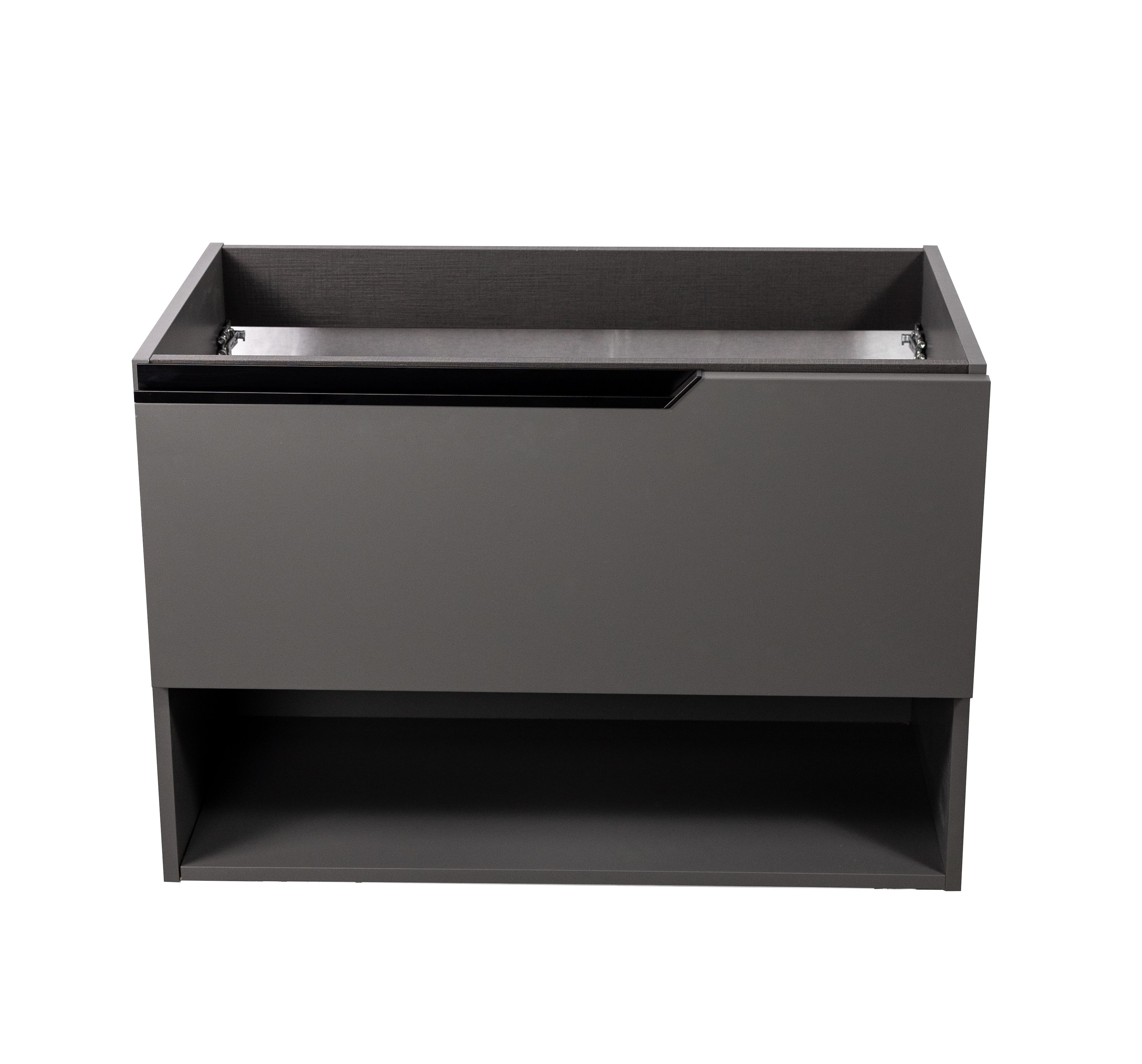 Купить visobath eleven, тумба 80 см, 1 ящик и 1 открытая полка, цвет пепельный матовый лак (ceniza) оптом