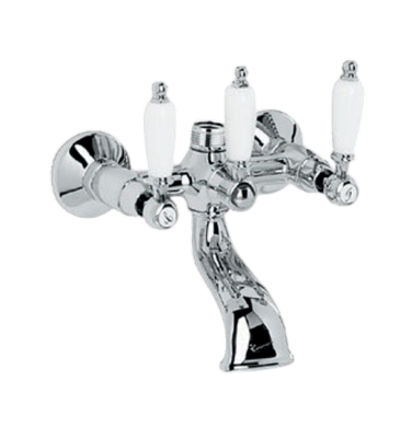 Купить смесители Emmevi Deco Ceramic, двухрычажный смеситель с изливом (14 см) для душевой колонны, цвет золото оптом