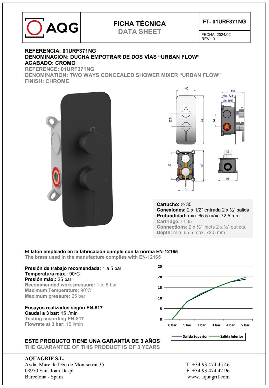 Купить aqg urban flow, встраиваемый смеситель для душа на 2 выхода, с дивертером, цвет черный матовый оптом Купить aqg urban flow, встраиваемый смеситель для душа на 2 выхода, с дивертером, цвет черный матовый оптом