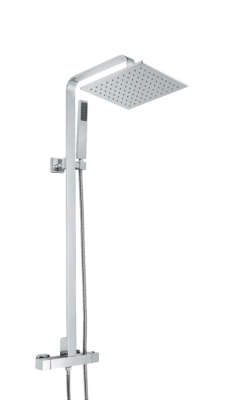 Купить emmevi gea, душевая колонна 115,5 см с термостатом и антикальковым верхним душем ø25 см, цвет хром оптом