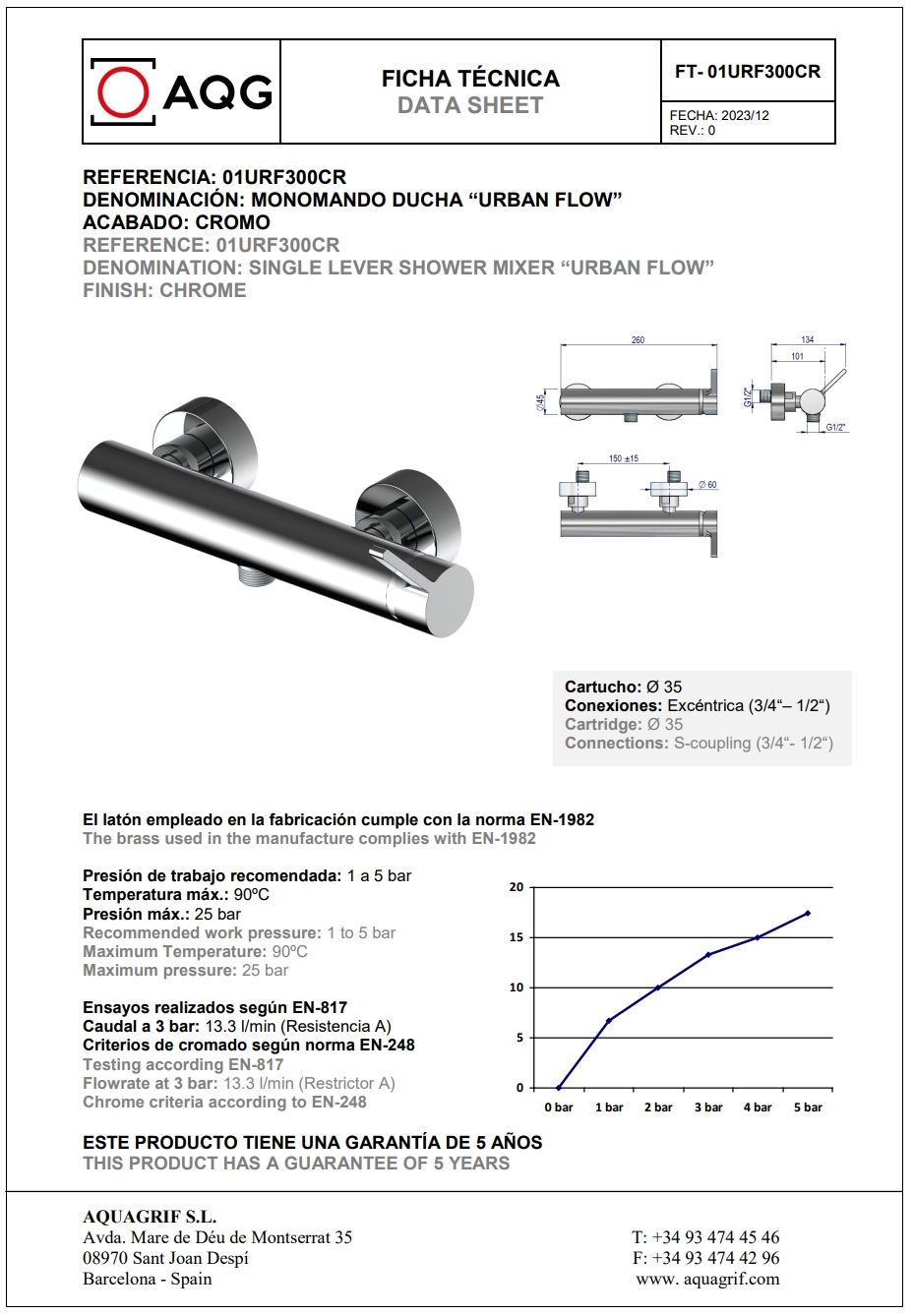 Купить aqg urban flow, однорычажный смеситель для душа c набором для душа, цвет хром оптом Купить aqg urban flow, однорычажный смеситель для душа c набором для душа, цвет хром оптом