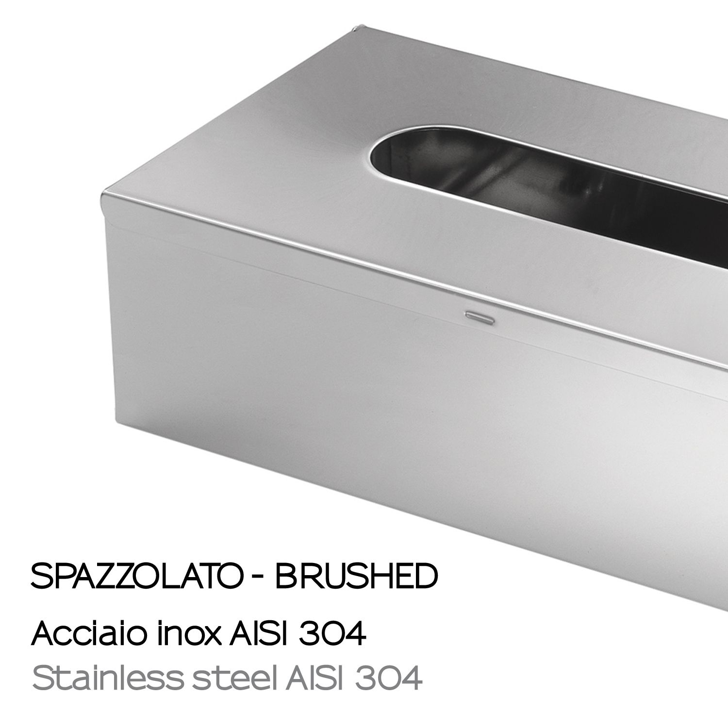 Купить gedy, прямоугольная емкость для бумажных салфеток, цвет зачищенный хром оптом