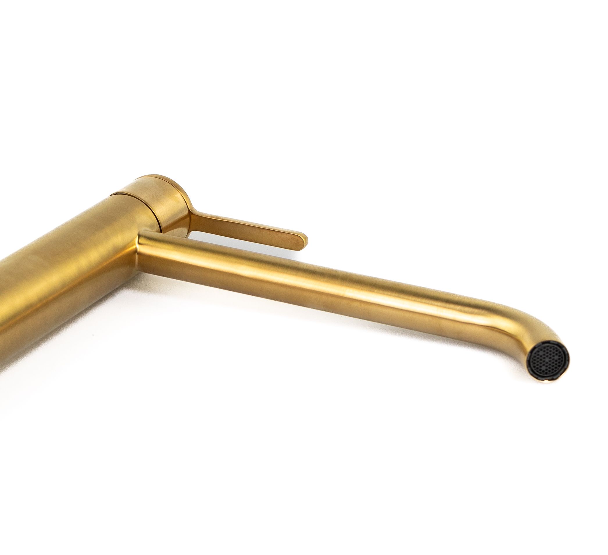 Купить смесители Emmevi Filobrass, высокий однорычажный смеситель для раковины (излив 20 см), с донным клапаном click-clack, цвет брашированное золото оптом Купить смесители Emmevi Filobrass, высокий однорычажный смеситель для раковины (излив 20 см), с донным клапаном click-clack, цвет брашированное золото оптом