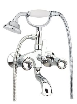 Купить смесители fiore venere sky, двухвентильный смеситель для ванны с набором для душа, цвет золото - swarovski оптом