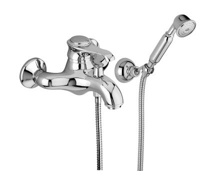 Купить смесители Emmevi Tiffany, однорычажный смеситель для ванны (излив 22,5 см), с набором для душа, цвет бронза оптом