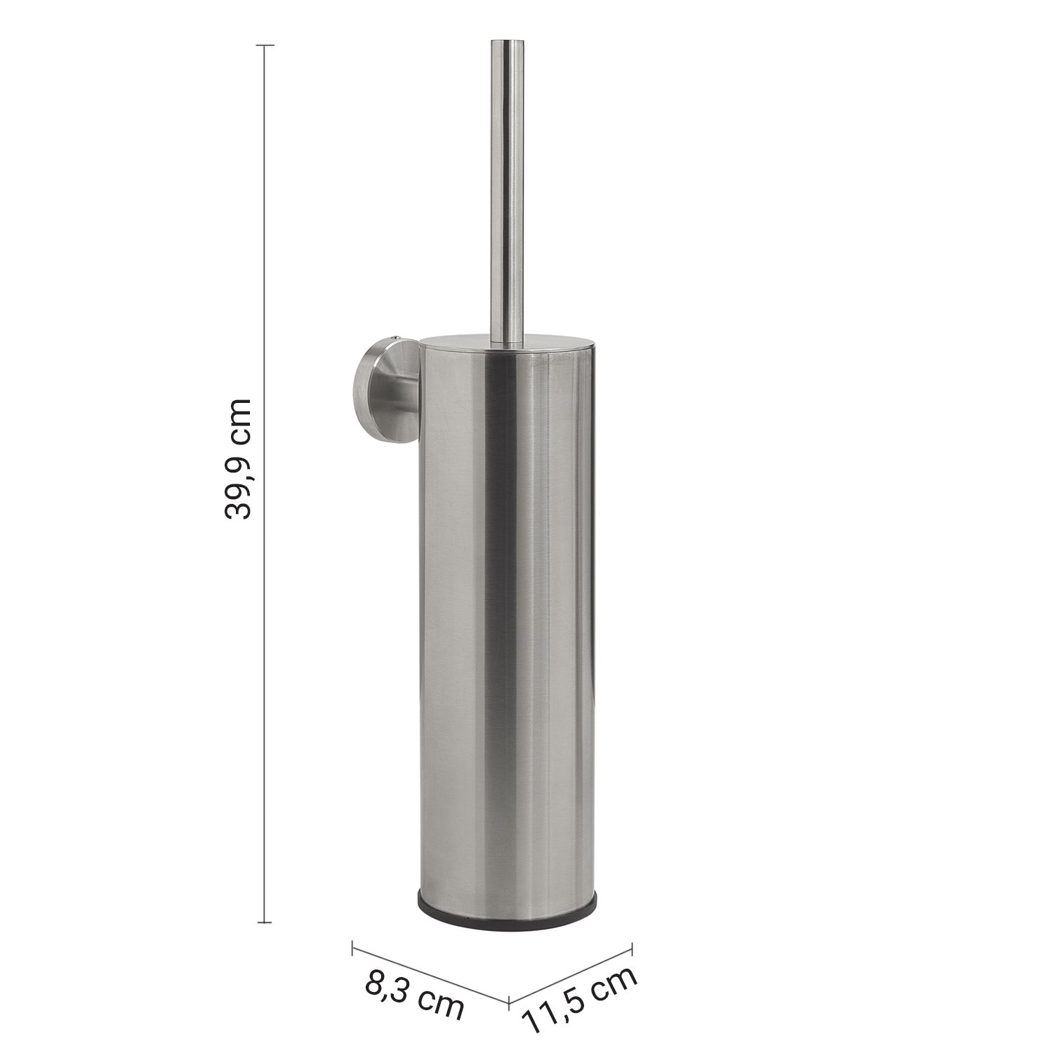 Купить gedy project, настенный металлический ерш, цвет зачищенный хром оптом
