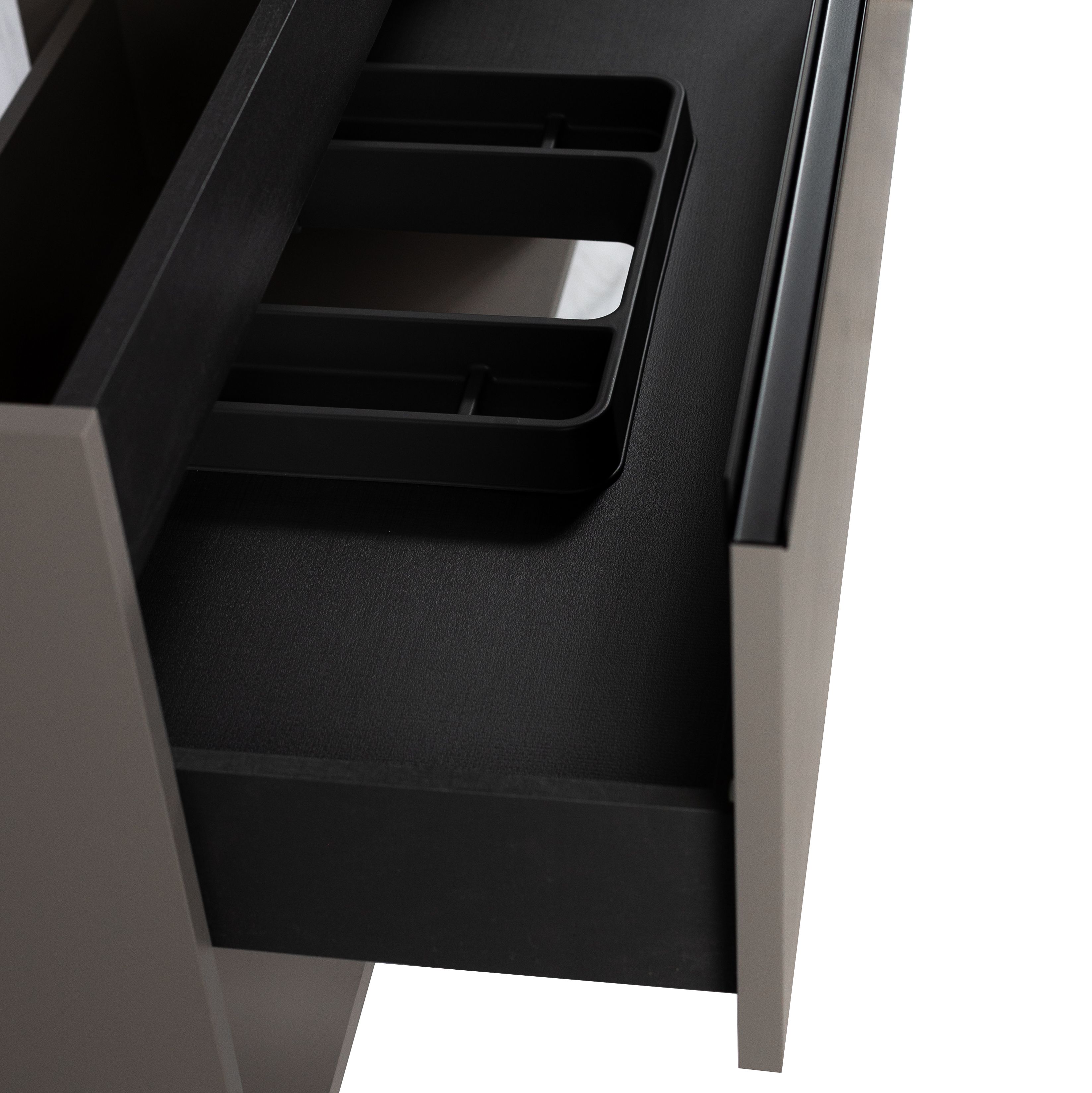 Купить visobath eleven, тумба 100 см, 1 ящик и 1 открытая полка, цвет кварцевый матовый лак (quarzo) оптом