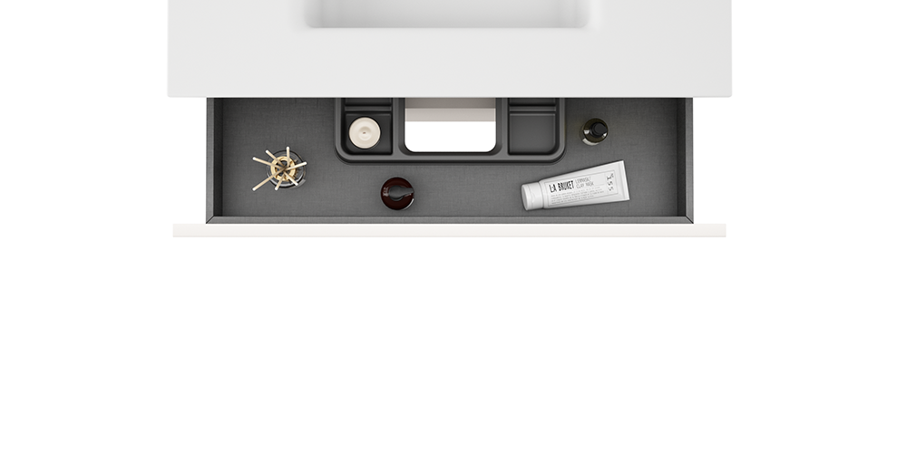 Купить visobath granada, тумба 80 см, 2 ящика c черными ручками, цвет бежевый матовый лак (cotton) оптом