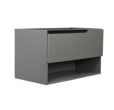 Купить visobath eleven, тумба 100 см, 1 ящик и 1 открытая полка, цвет пепельный матовый лак (ceniza) оптом