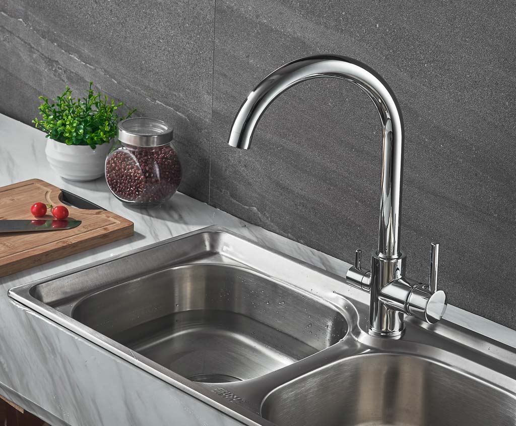 Купить aqg duo, смеситель для кухни с фильтром,излив закругленный, цвет хром оптом Купить aqg duo, смеситель для кухни с фильтром,излив закругленный, цвет хром оптом