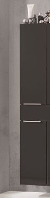 Купить puris slim line, высокий шкаф 30 см правый (2 двери, 1 ящик), цвет лак карбон