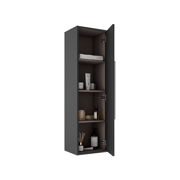 Купить visobath aqua, пенал 34.5 см, 1 распашная дверь, цвет пепельный матовый лак (ceniza) оптом