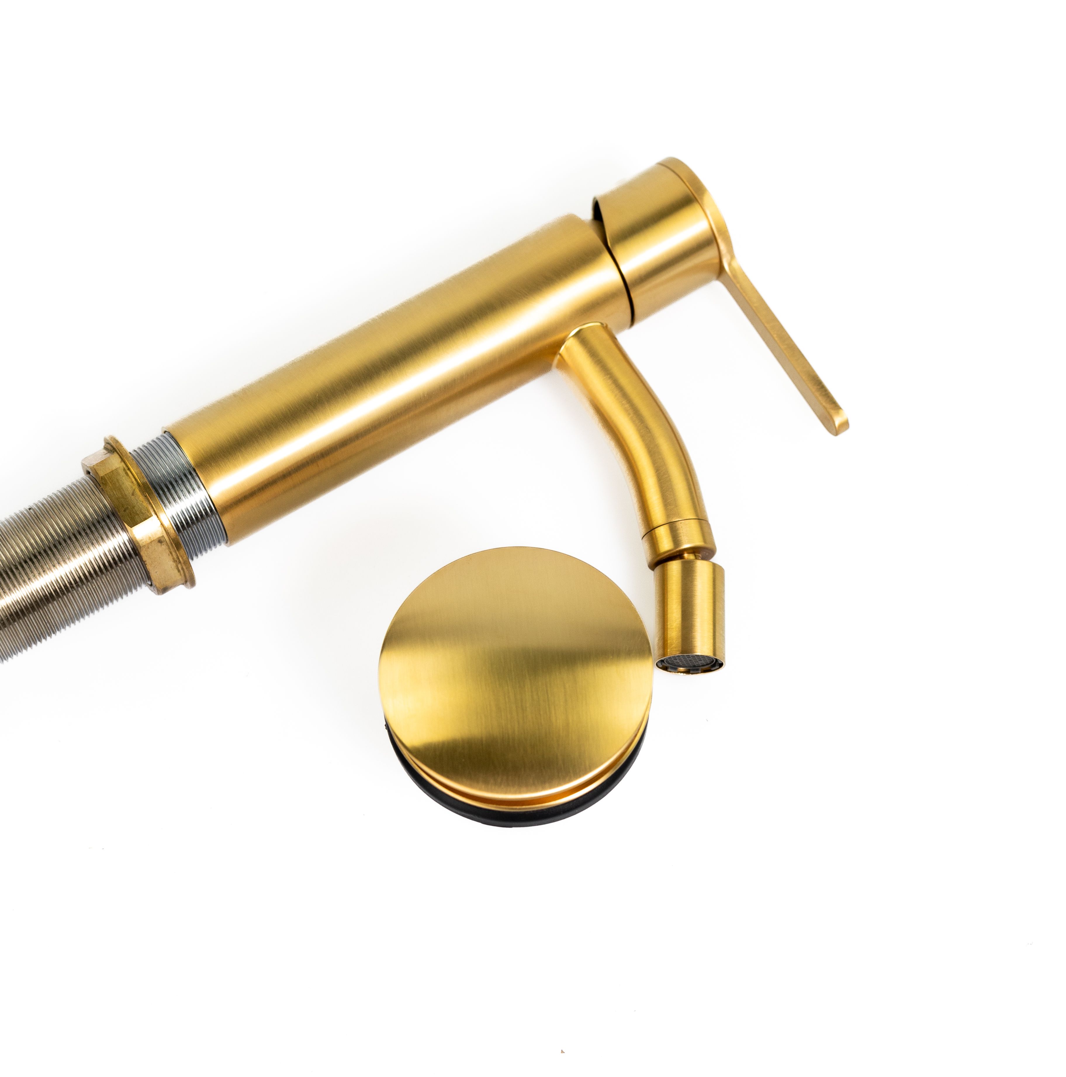 Купить смесители Emmevi Filobrass, однорычажный смеситель для биде с донным клапаном click-clack, цвет брашированное золото оптом Купить смесители Emmevi Filobrass, однорычажный смеситель для биде с донным клапаном click-clack, цвет брашированное золото оптом