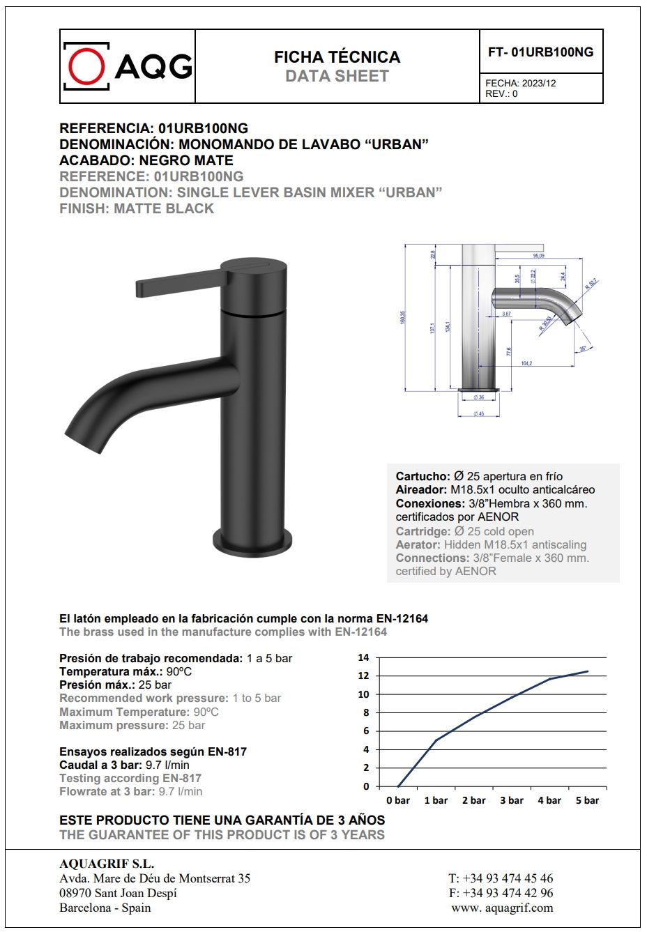 Купить aqg urban, однорычажный смеситель для раковины без донного клапана, цвет черный матовый оптом Купить aqg urban, однорычажный смеситель для раковины без донного клапана, цвет черный матовый оптом