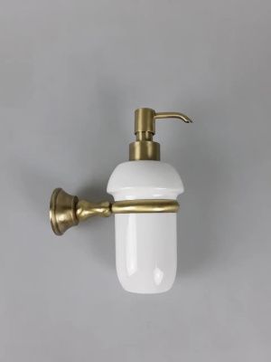 Купить stil haus smart, настенный керамический дозатор, цвет бронза - белая керамика оптом
