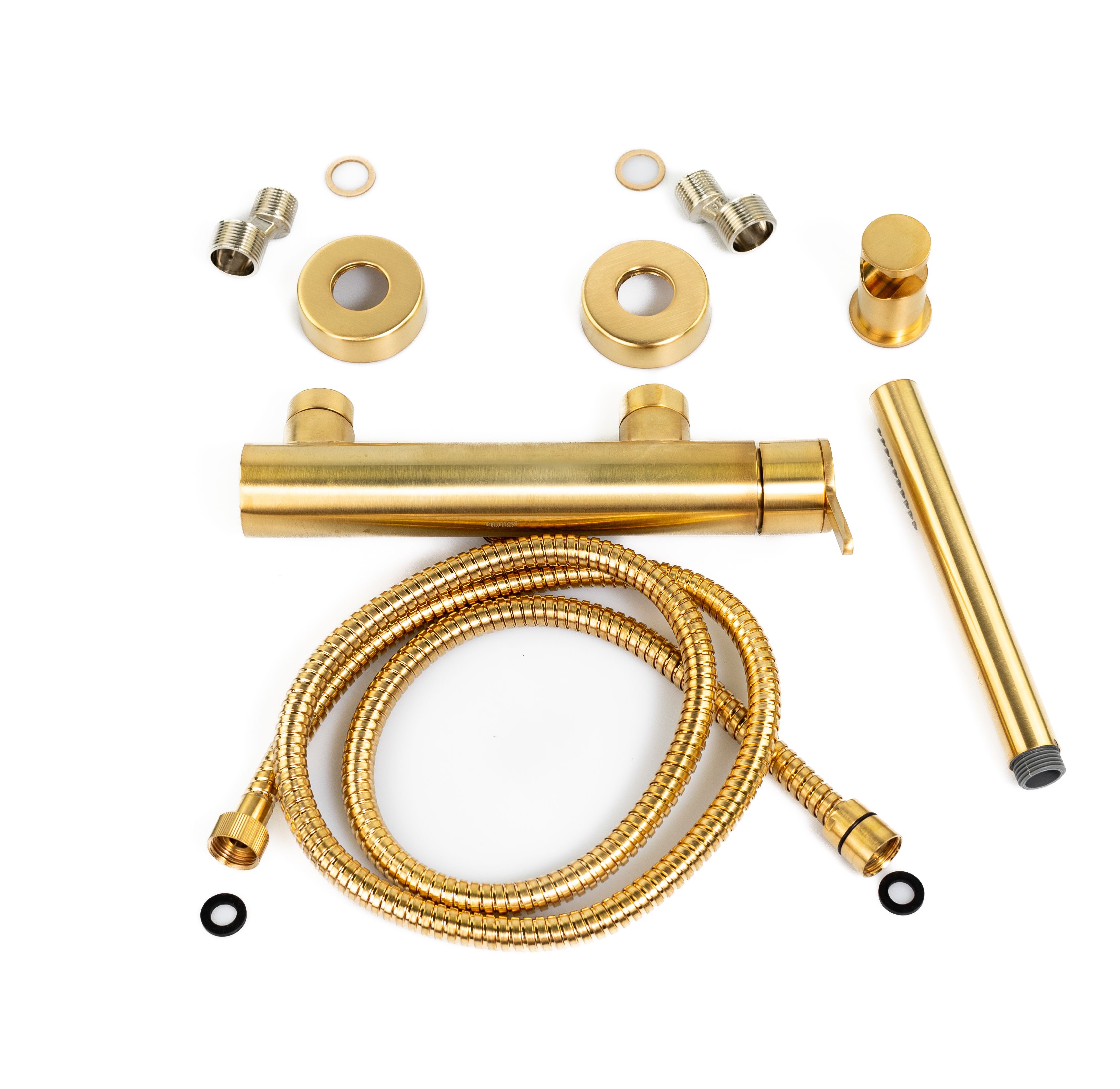 Купить смесители Emmevi Filobrass, однорычажный смеситель для душа, с набором для душа, цвет брашированное золото оптом