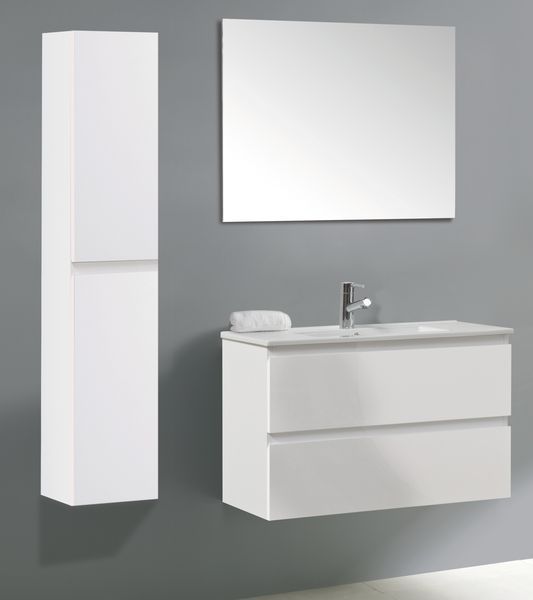 Купить ibx yasmin 80 см: тумба (2 ящика) и белая керамическая раковина, цвет мебели пино джексон оптом