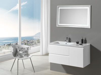 Купить ibx yasmin 100 см левый: тумба (3 ящика) и белая керамическая раковина, цвет мебели отелло оптом