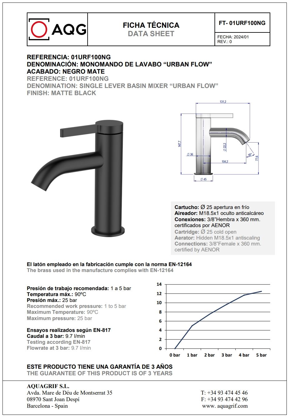 Купить aqg urban flow, однорычажный смеситель для раковины без донного клапана, цвет черный матовый оптом Купить aqg urban flow, однорычажный смеситель для раковины без донного клапана, цвет черный матовый оптом