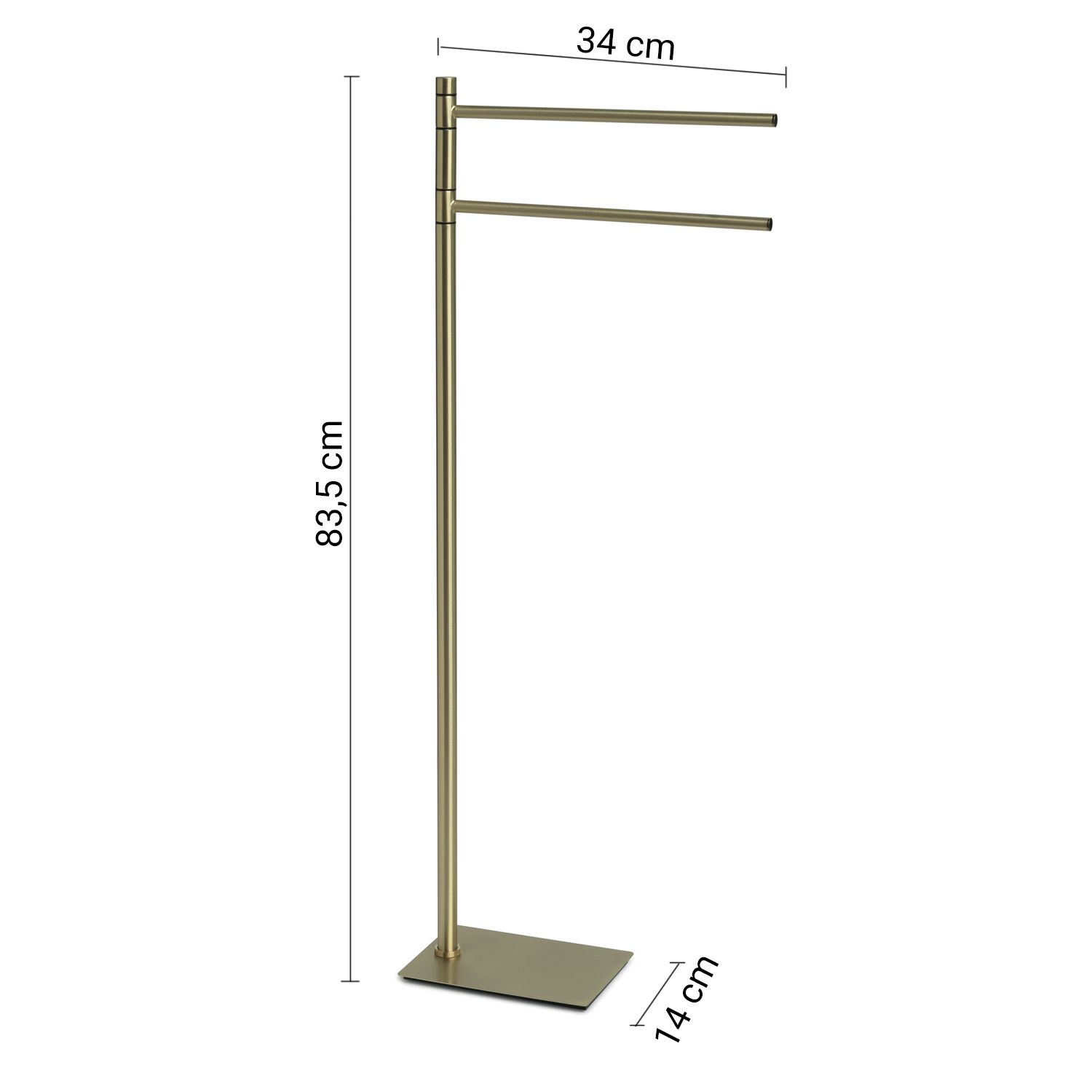 Купить gedy trilly, стойка: 2 полотенцедержателя, цвет матовое золото оптом