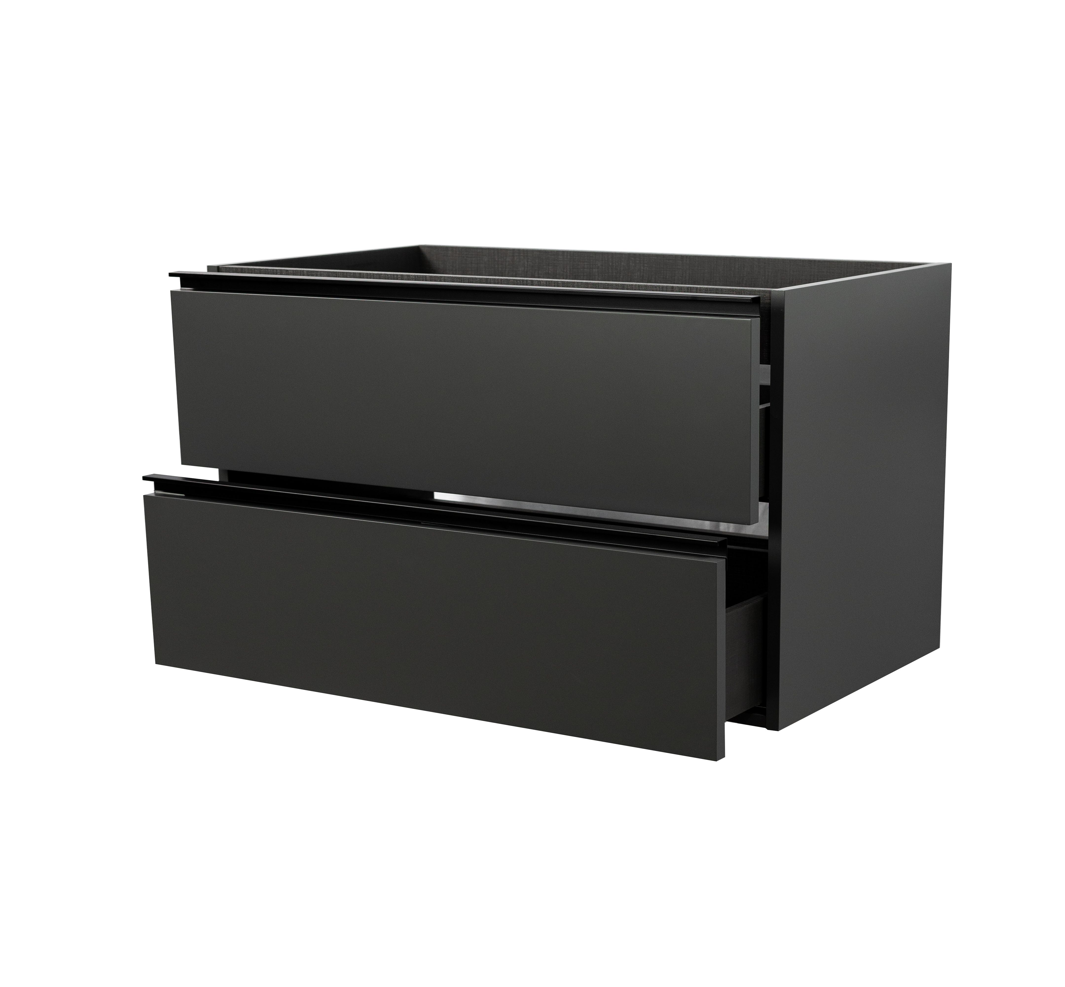 Купить visobath granada, тумба 120 см, 2 ящика c черными ручками, цвет пепельный матовый лак (ceniza) оптом