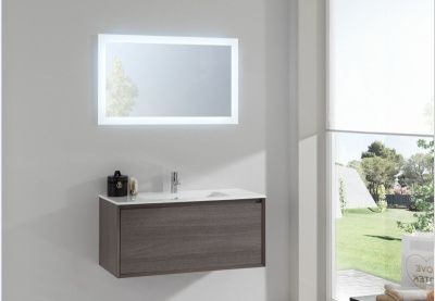 Купить ibx luxor 100 см: тумба (1 ящик наружный и 1 ящик внутренний) и белая керамическая раковина, цвет мебели пино джексон оптом