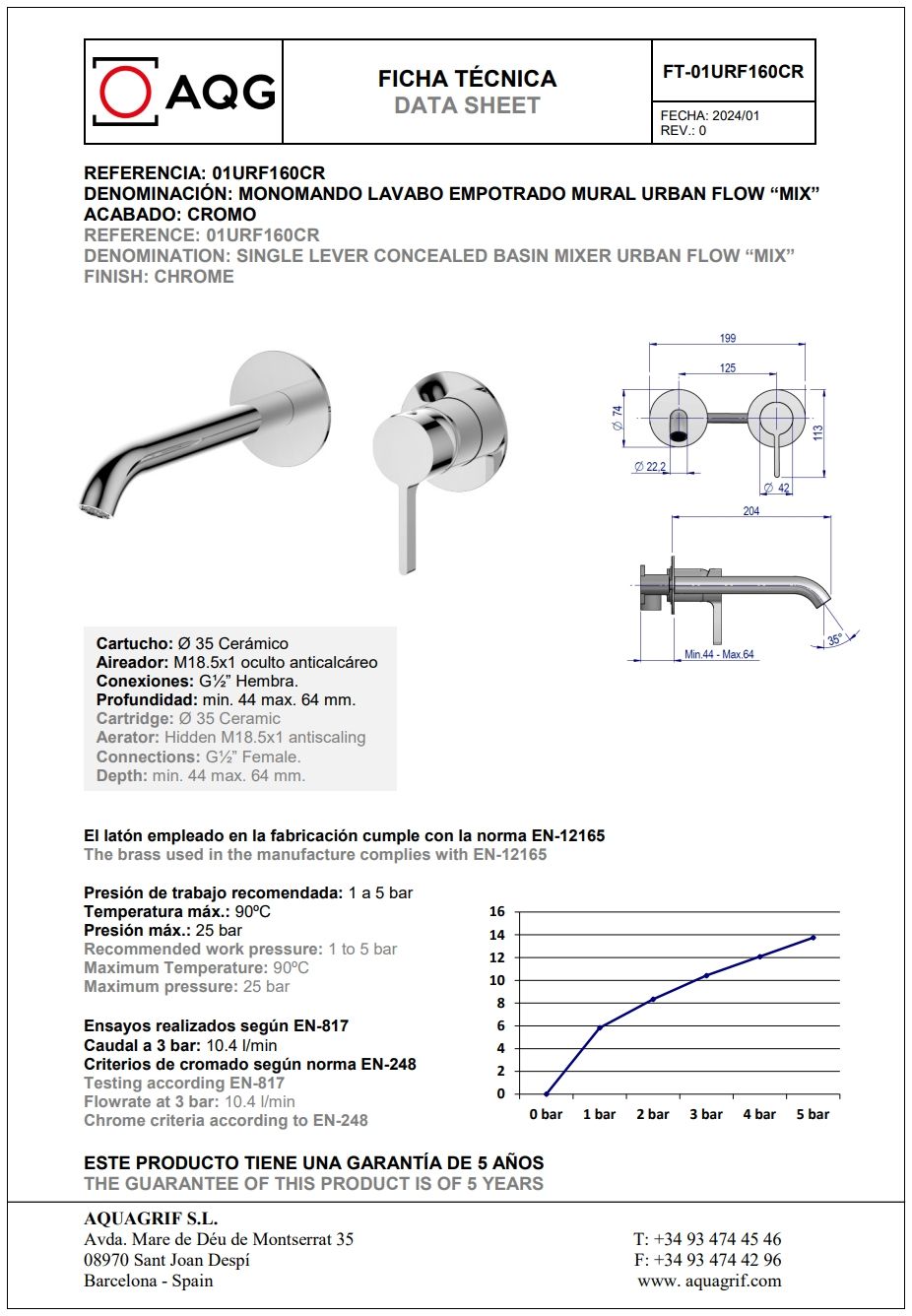 Купить aqg urban flow two, встраиваемый в стену однорычажный смеситель для раковины, цвет хром оптом Купить aqg urban flow two, встраиваемый в стену однорычажный смеситель для раковины, цвет хром оптом