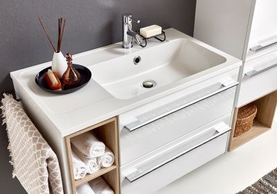 11011_18 MARLIN BAD 3250_80cm_Weiss Glanz_Eiche Struktur Nachbildung1