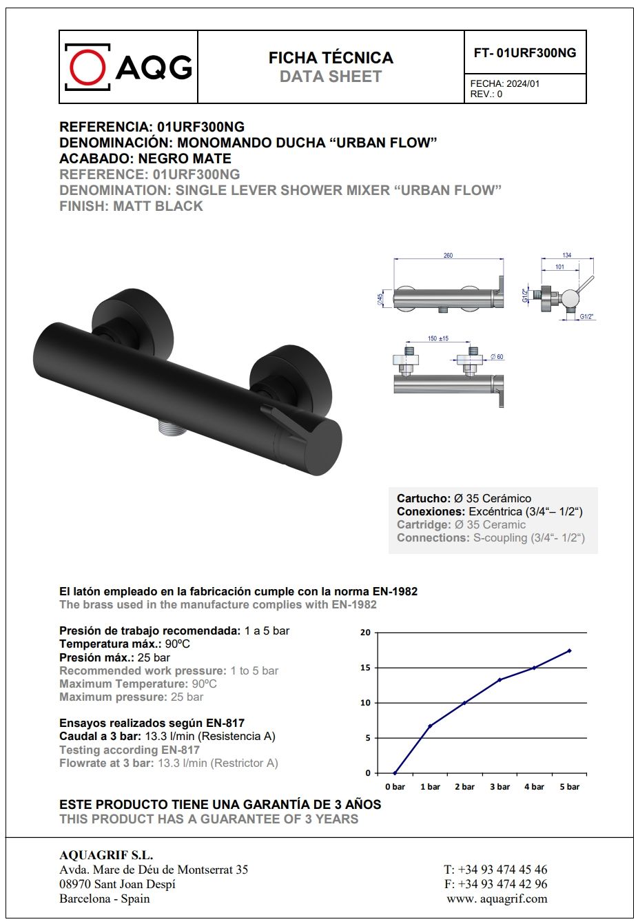 Купить aqg urban flow, однорычажный смеситель для душа без набора для душа, цвет черный матовый оптом Купить aqg urban flow, однорычажный смеситель для душа без набора для душа, цвет черный матовый оптом