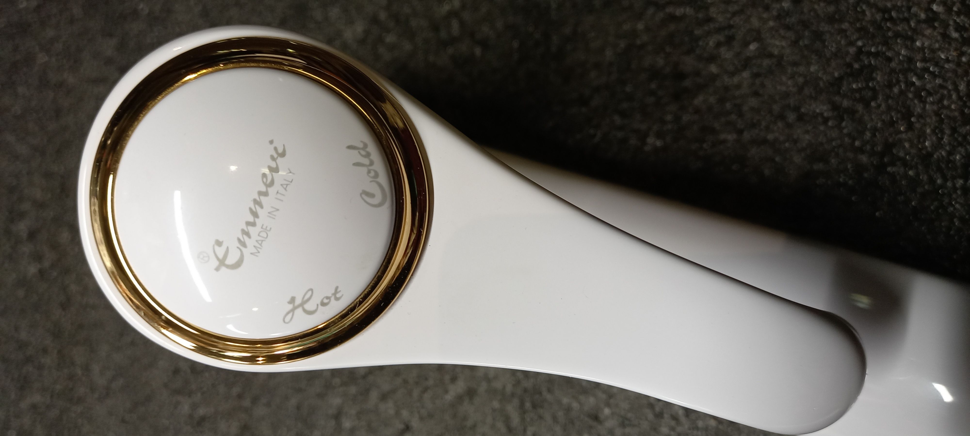 Emmevi Tiffany, 6095-15/BO, однорычажный кухонный смеситель (поворотный излив 22 см), без донного клапана, цвет белый/золото