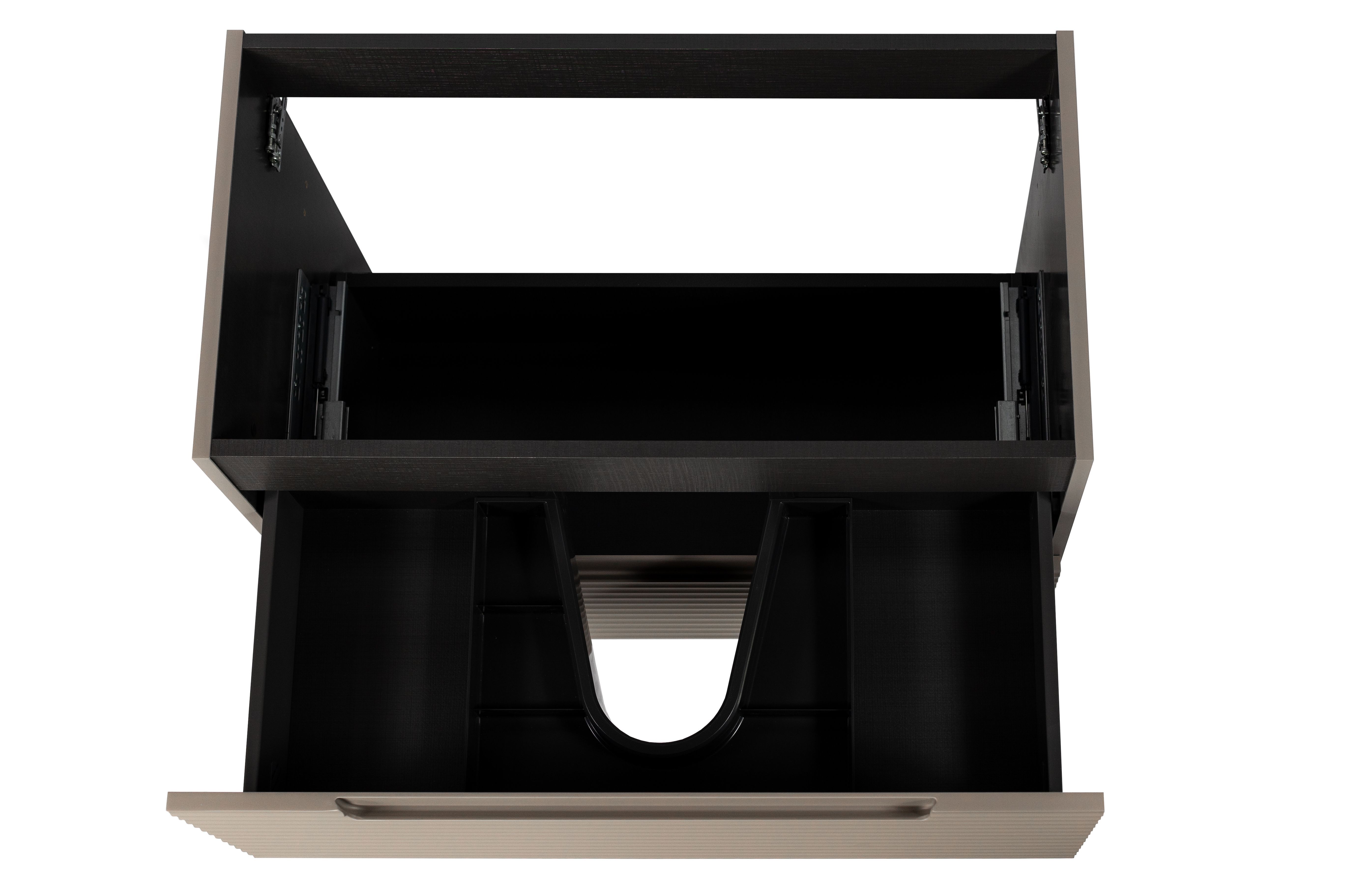 Купить visobath kyoto, тумба 120 см, 2 ящика cо скрытыми ручками, цвет кварцевый матовый лак (quarzo) оптом