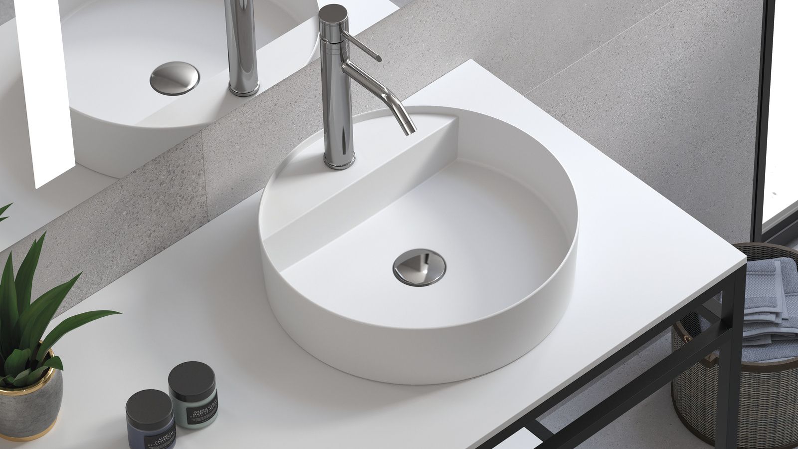 Купить zenon rin, накладная раковина круглой формы с отверстием под смеситель, 39х39х10,8 см, цвет белый матовый оптом Купить zenon rin, накладная раковина круглой формы с отверстием под смеситель, 39х39х10,8 см, цвет белый матовый оптом