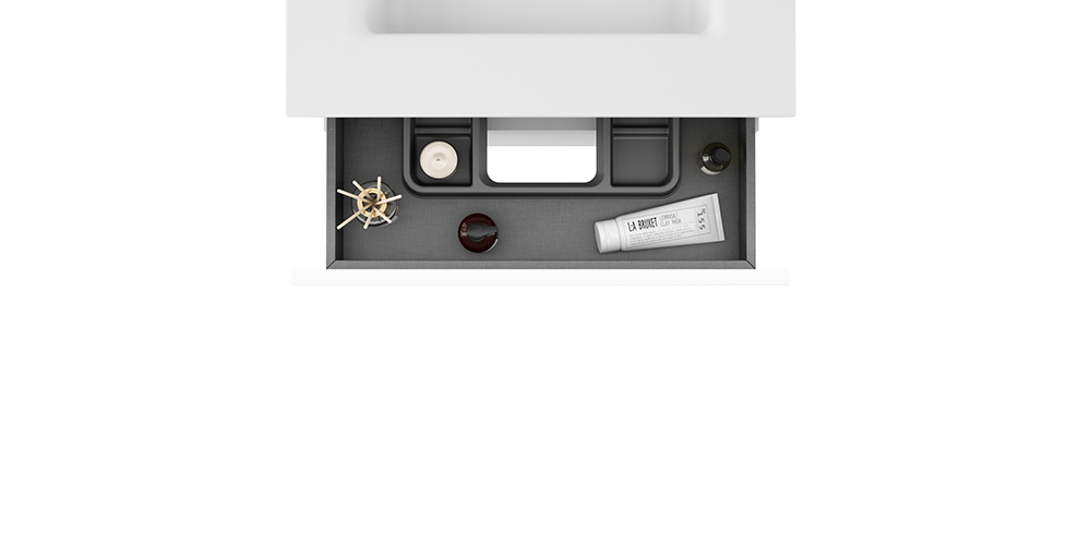 Купить visobath granada, тумба 60 см, 2 ящика c хромированными ручками, цвет белый матовый лак (b-ada) оптом