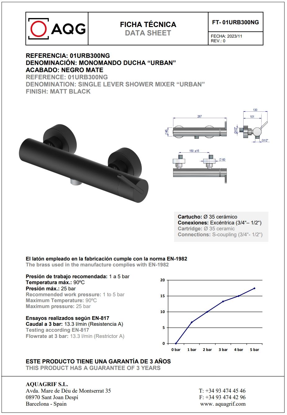 Купить aqg urban, однорычажный смеситель для душа c набором для душа, цвет черный матовый оптом Купить aqg urban, однорычажный смеситель для душа c набором для душа, цвет черный матовый оптом